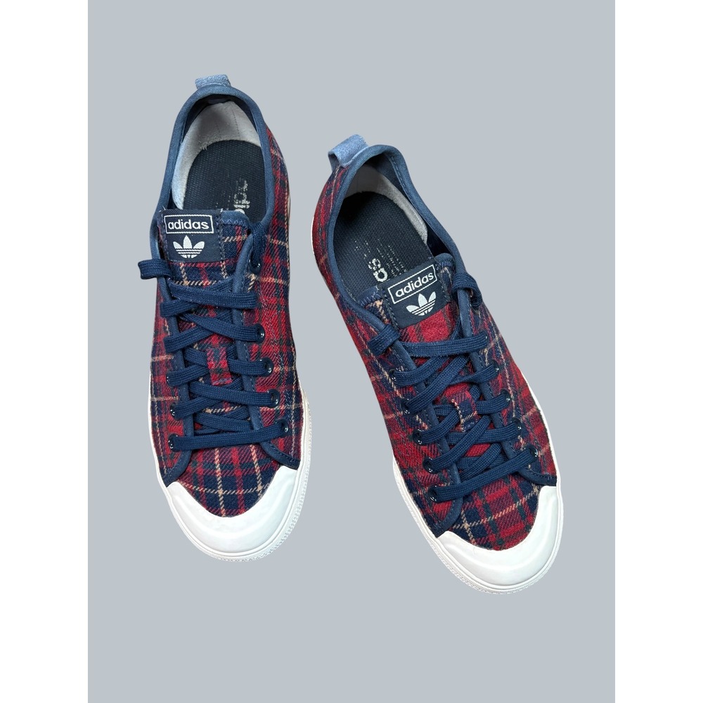 Adidas Nizza RF Platform Plaid Sneakers Women's 9.5 H02710 Tartan